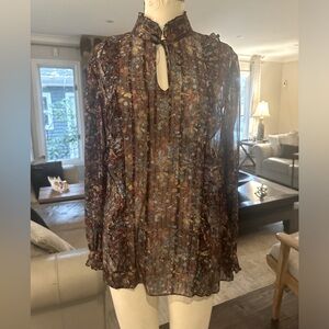 Lafayette 148 silk blend blouse